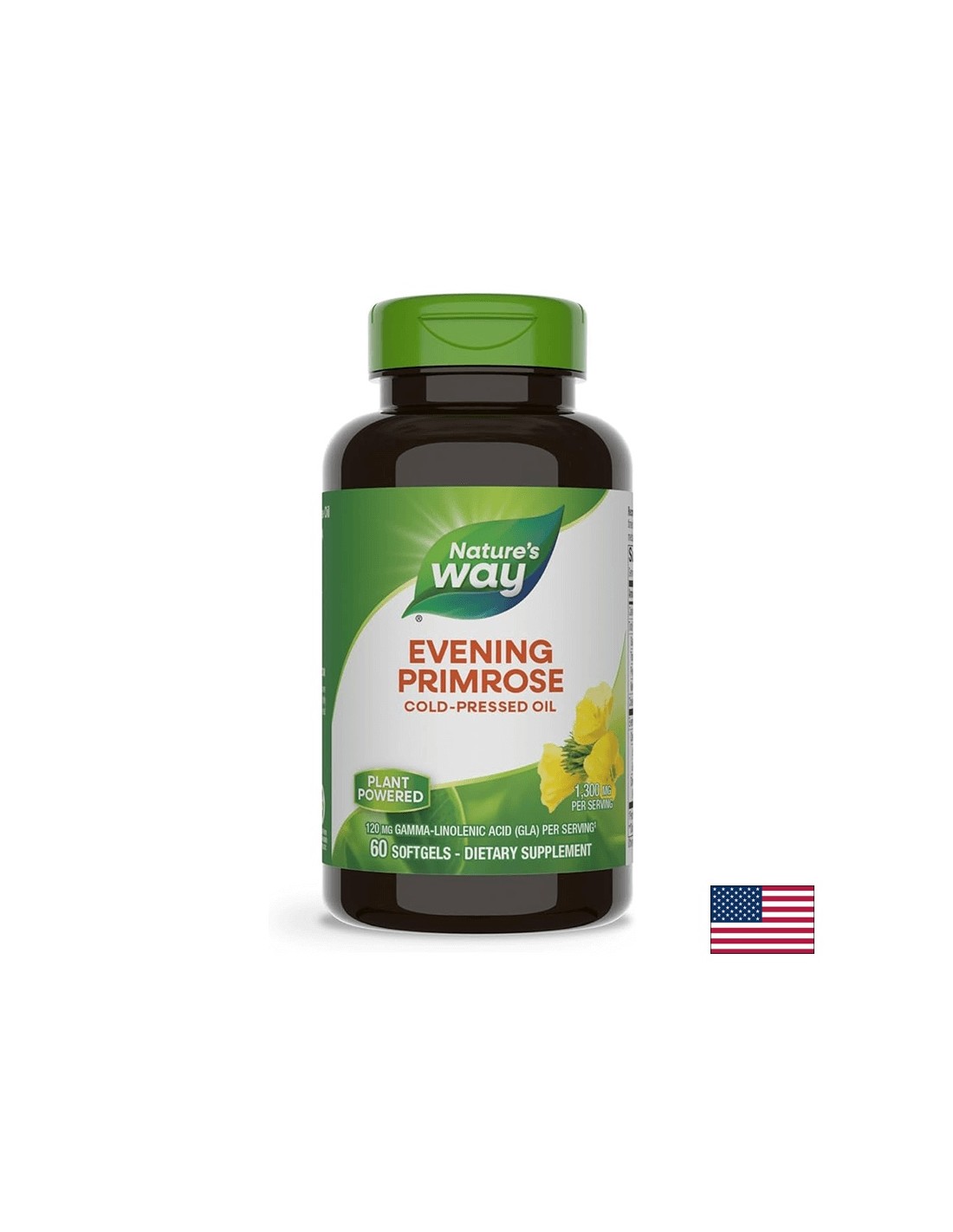 Evening Primrose - Вечерна иглика (масло), 1300 mg, 60 софтгел капсули Nature’s Way