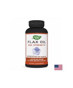 Alternative view of Flax Oil Max Strenght 57% ALA/ Ленено масло 1300 mg х 200 капсули Nature’s Way