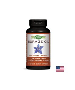Alternative view of Borage Oil 23% GLA/ Пореч масло 1300 mg х 60 капсули Nature’s Way