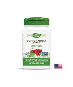 Alternative view of Schisandra Fruit – Шизандра (плод) - Адаптоген и имуномодулатор, 580 mg, 100 капсули Nature’s Way