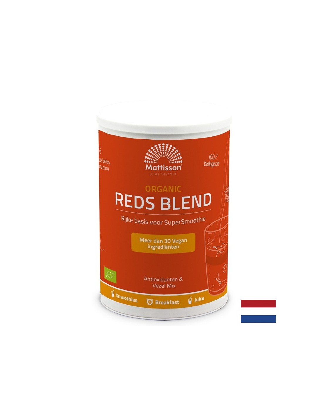 Зеленчуково-плодова смес за смути Био Reds Blend Powder 400 g - Image 2