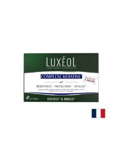 Подкрепа за химически третирана и изтощена коса - Luxéol формула с кератин, 90 капсули