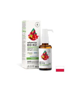 Кости и стави - Витамин D3 + K2 (веган формула), 50 ml капки